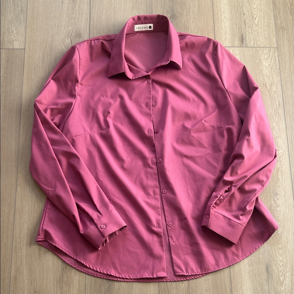 Women's Pink Button Down Shirt
